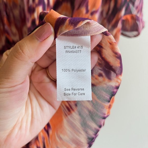 Cabi style# 415 Kimono Ikat Print Draw String Sheer Oversize Top Tunic Blouse M - Picture 7 of 8